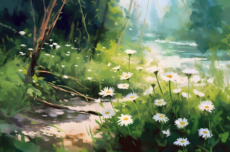 乡村的绿草地油画背景,插画/手绘图,插画/手绘图库,插画/手绘图下载,插画/手绘